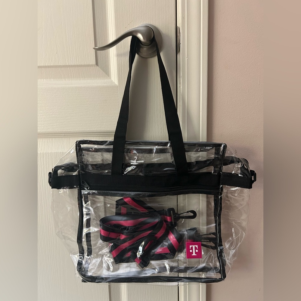 T Mobile Clear Bag with crossbody strap